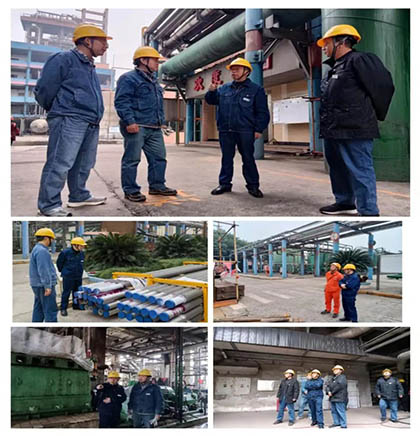 瀘天化股份公司總經(jīng)理傅利才深入大修現(xiàn)場關(guān)心問候大修員工和項(xiàng)目
